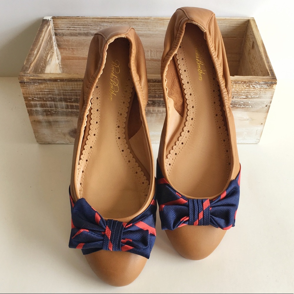 N/A Brooks Brothers Leather Ballet Flats - Picture 1 of 8